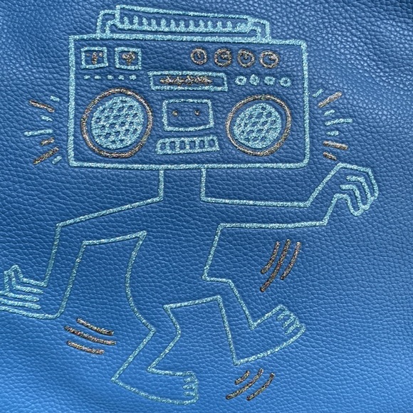 NWT! Coach Keith H Glitter Turnlock XL zip pouch and hang tag accessory - Picture 7 of 8